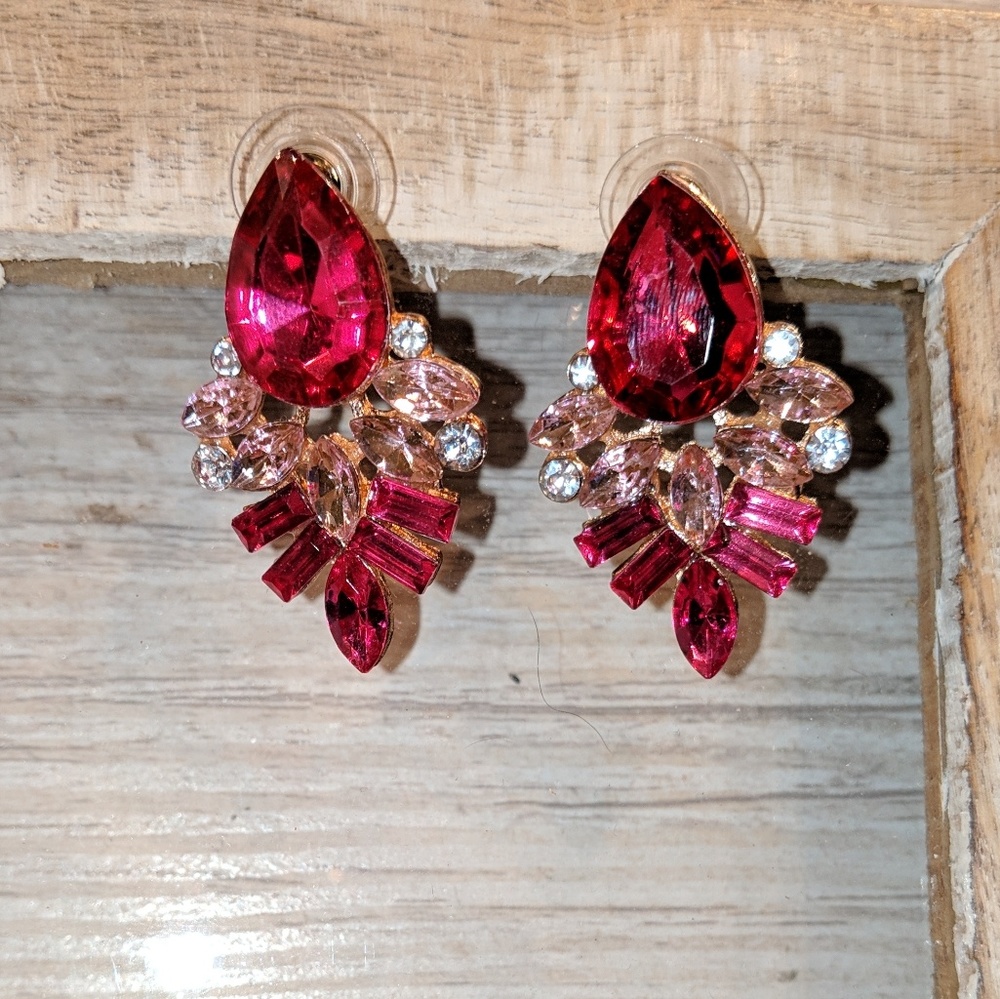 Pink Drop Earrings Prom / Formal